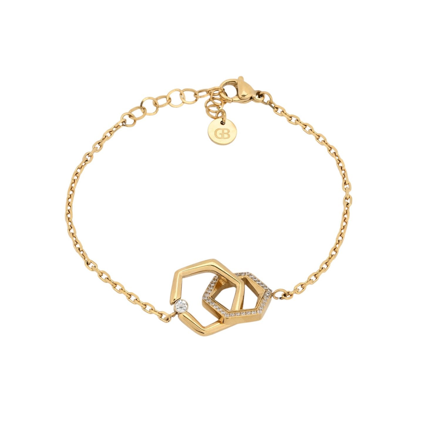 Bracelet Alba avec des cercles entrelacés en acier