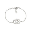 Bracelet Alba avec des cercles entrelacés en acier