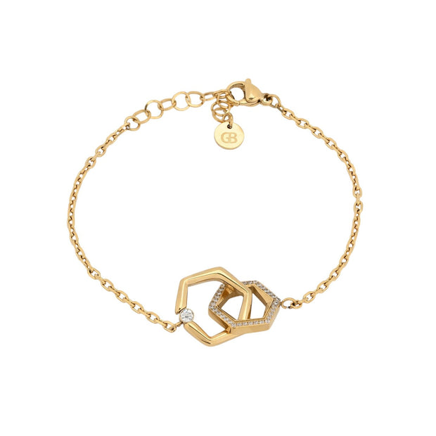 Bracelet Alba avec des cercles entrelacés en acier