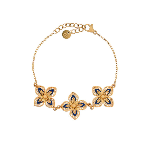 Bracelet Aria fleur bleue