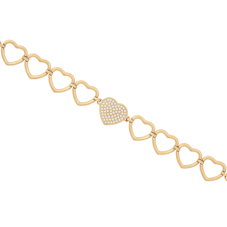 Bracelet Esmée en acier cœur