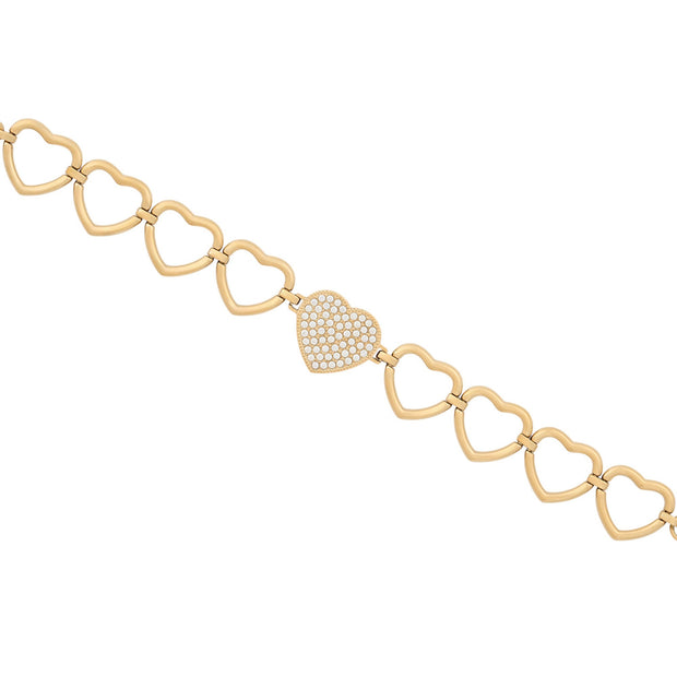 Bracelet Esmée en acier cœur