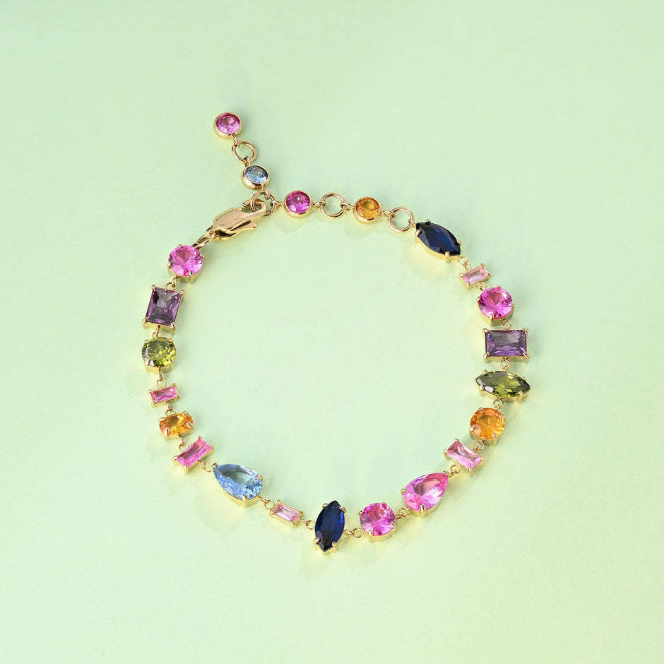 Bracelet Delicate Iris avec cristaux naturels