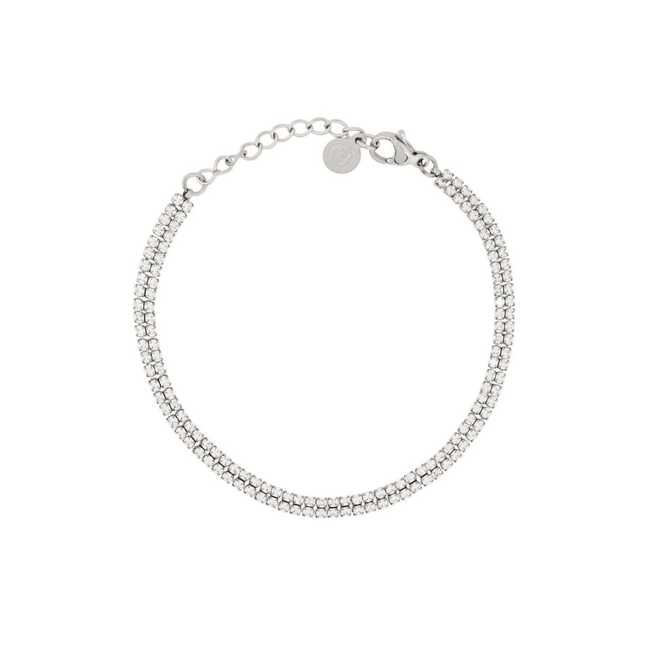 Bracelet Alba Riviera double avec zircones