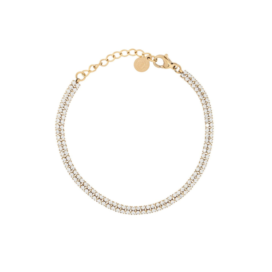 Bracelet Alba Riviera double avec zircones