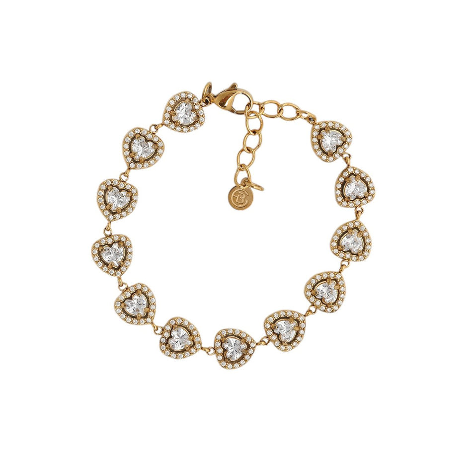 Bracelet Delicate Iris avec cœurs