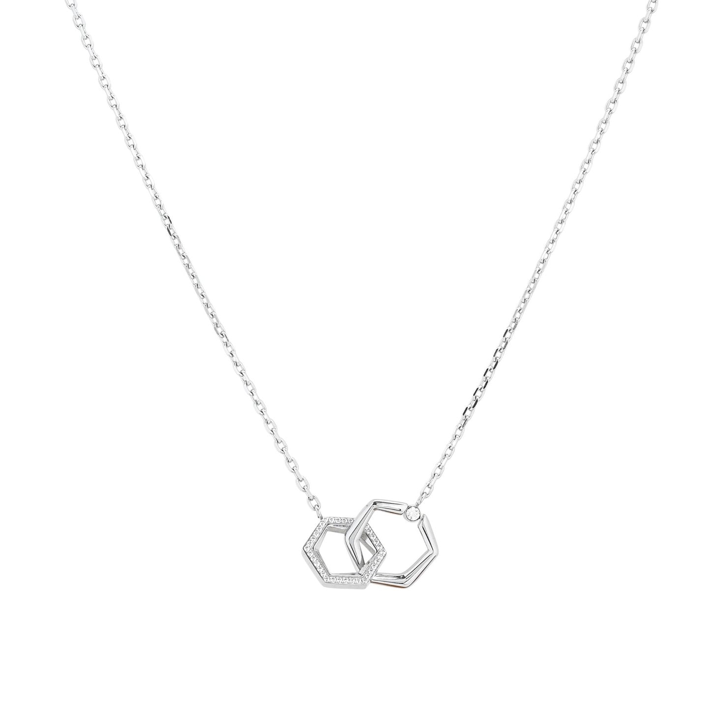 Collier avec des cercles entrelacés en acier