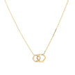 Collier avec des cercles entrelacés en acier