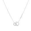 Collier avec des cercles entrelacés en acier