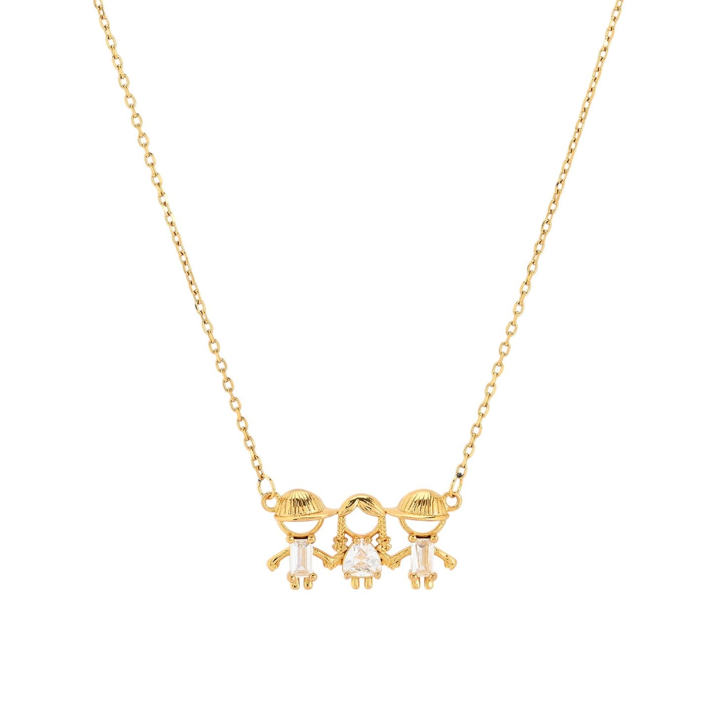 Collier avec deux garçons et une fille