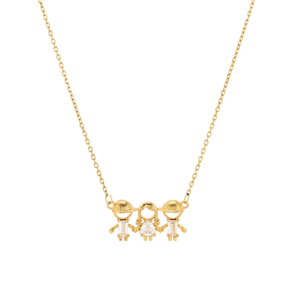Collier avec deux garçons et une fille