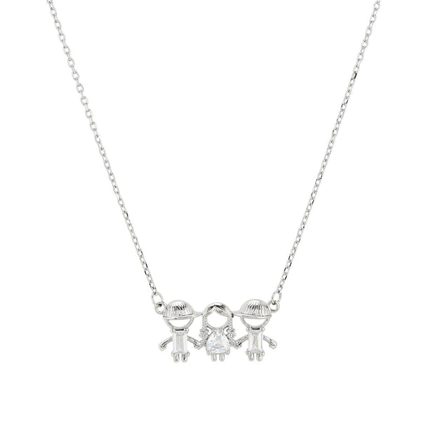 Collier avec deux garçons et une fille