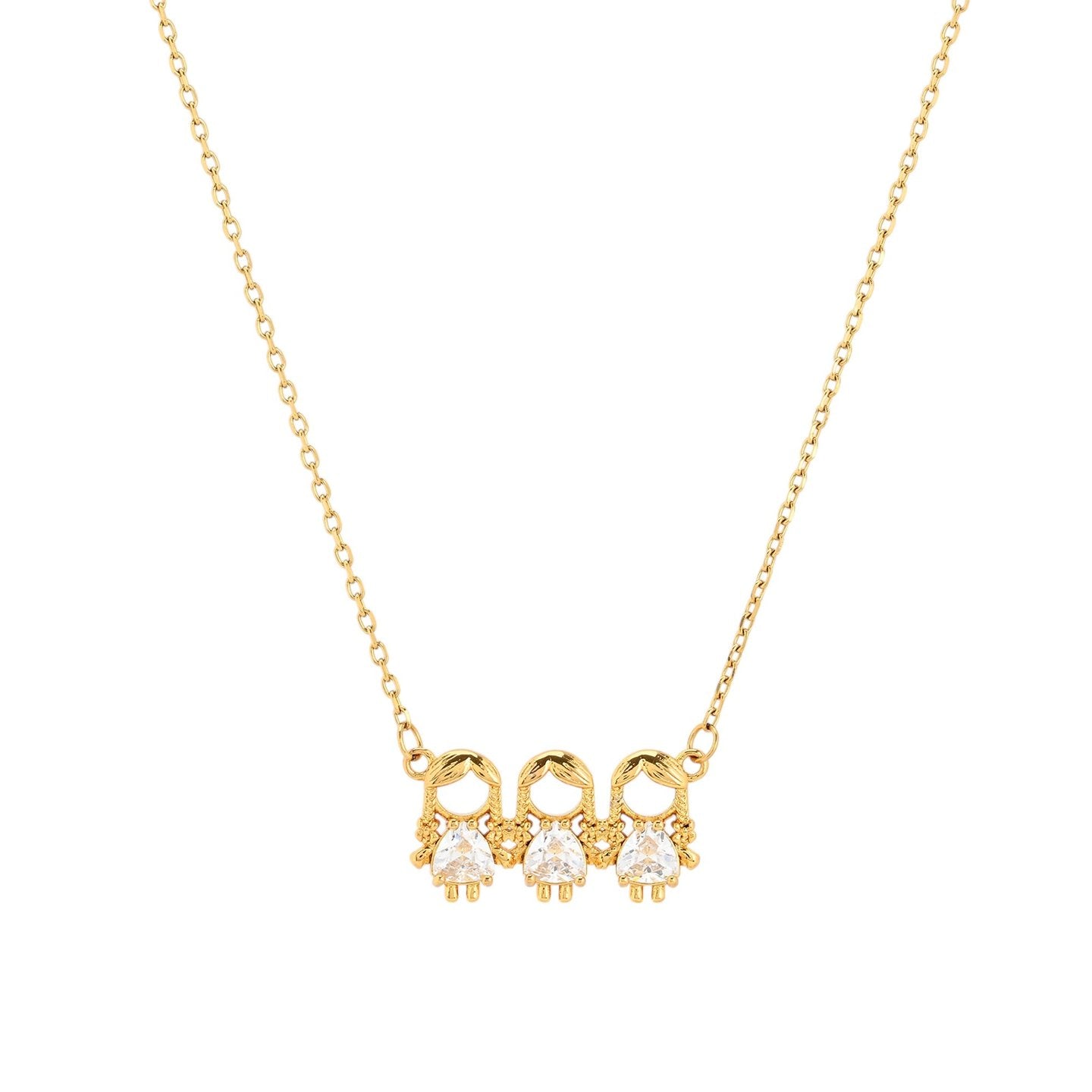 Collier avec trois filles