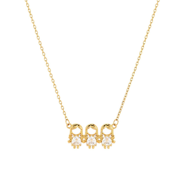 Collier avec trois filles