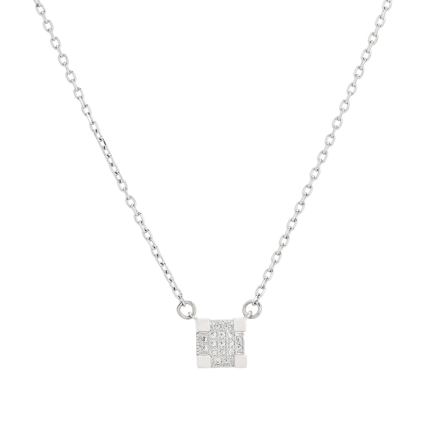 Collier carrés et zircons