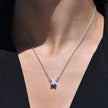 Collier carrés et zircons