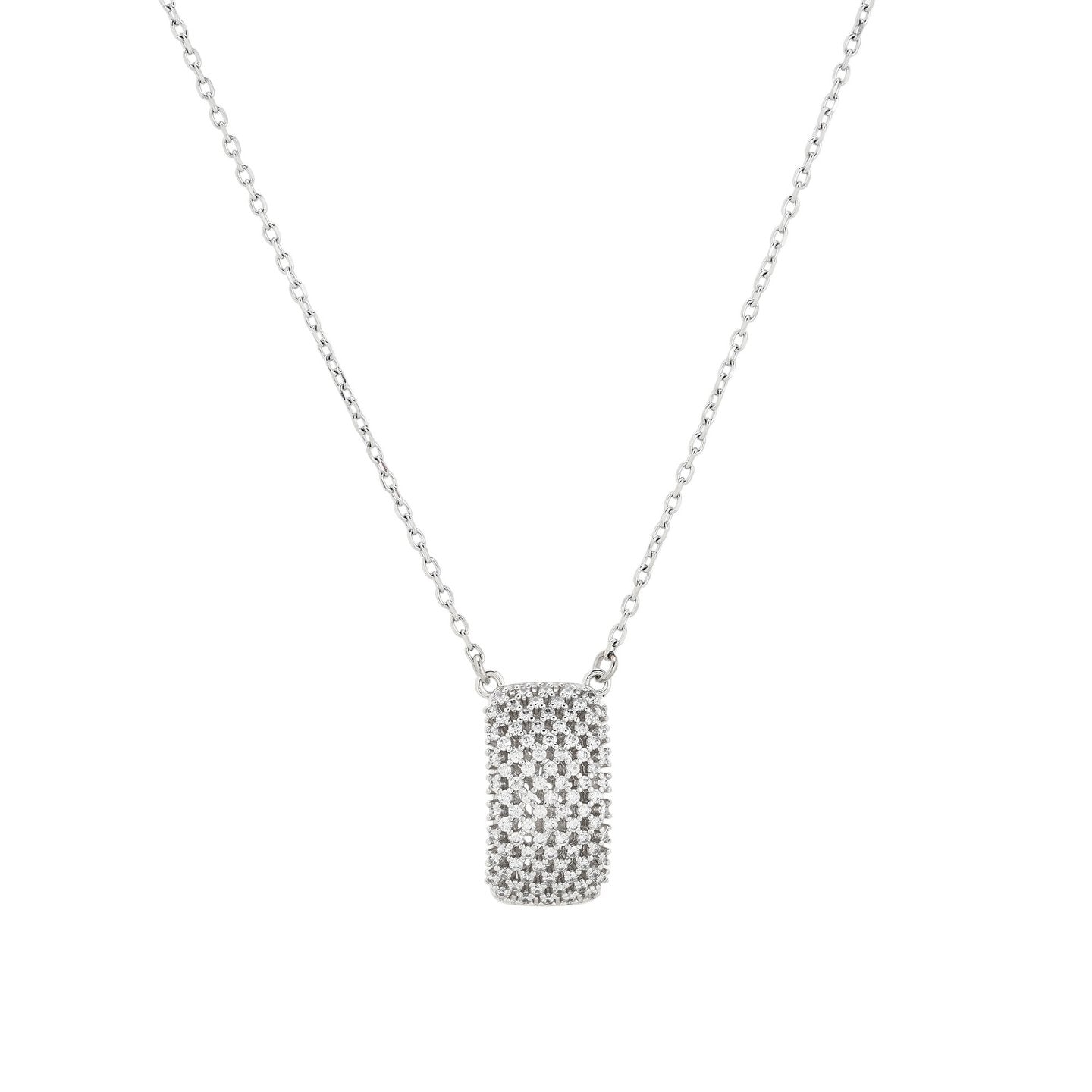 Collier rectangulaire et zircons