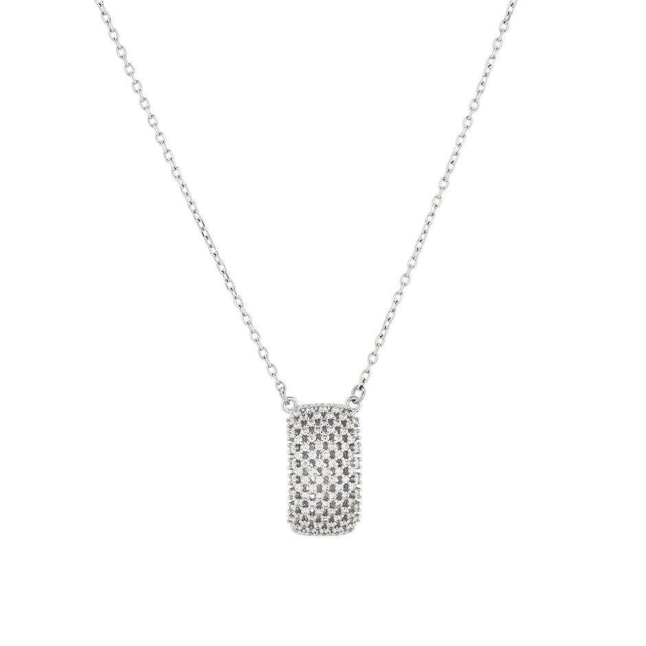 Collier rectangulaire et zircons