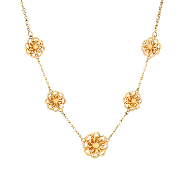 Collier Charms fleur traditionnelle