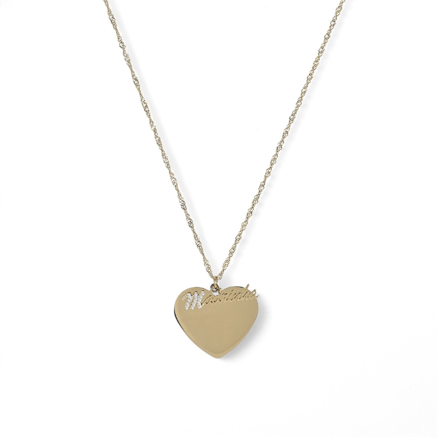 Collier Coeur avec le mot madrinha