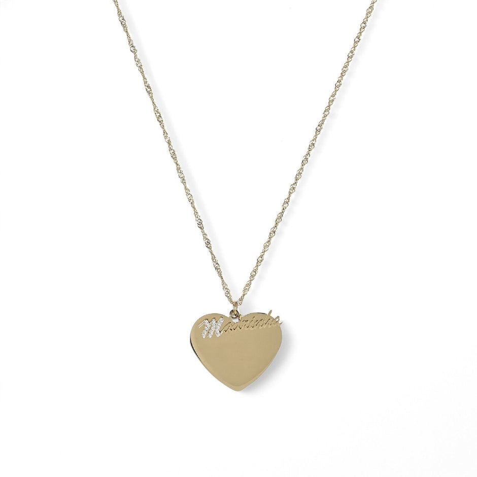 Collier Coeur avec le mot madrinha