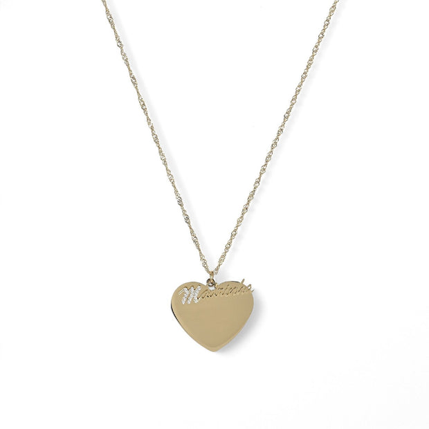 Collier Coeur avec le mot madrinha