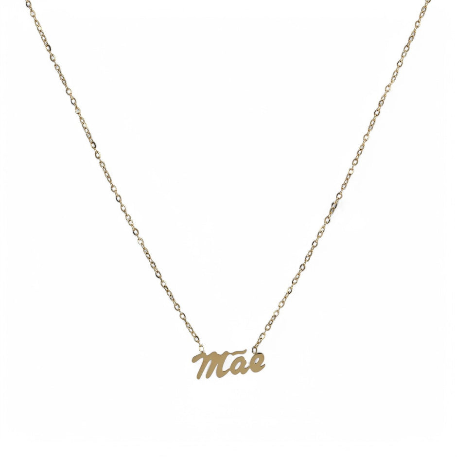 Collier avec le mot Mãe