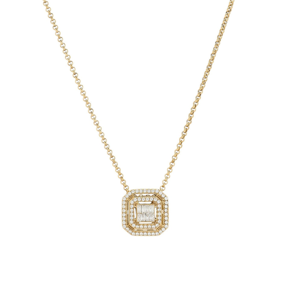 Collier Delicate carré brillants