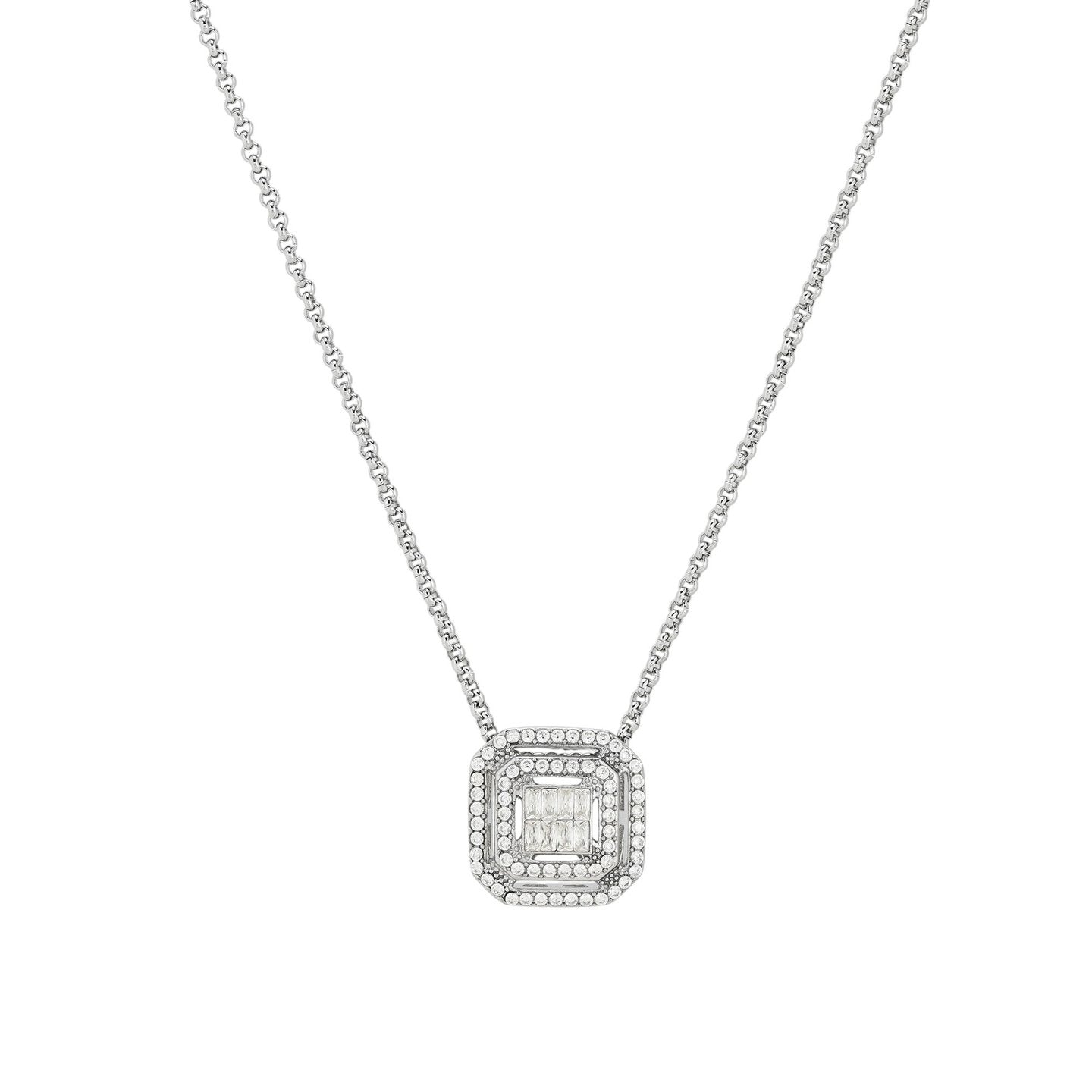 Collier Delicate carré brillants
