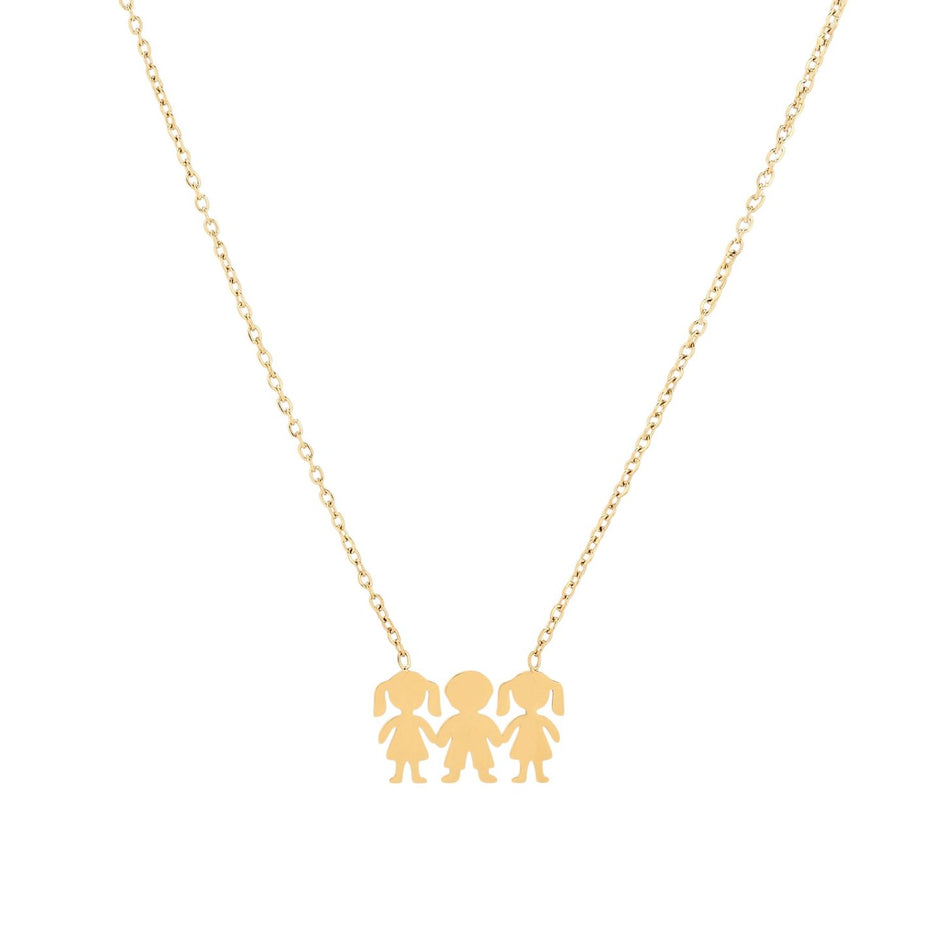 Collier Delicate deux filles et un garçon