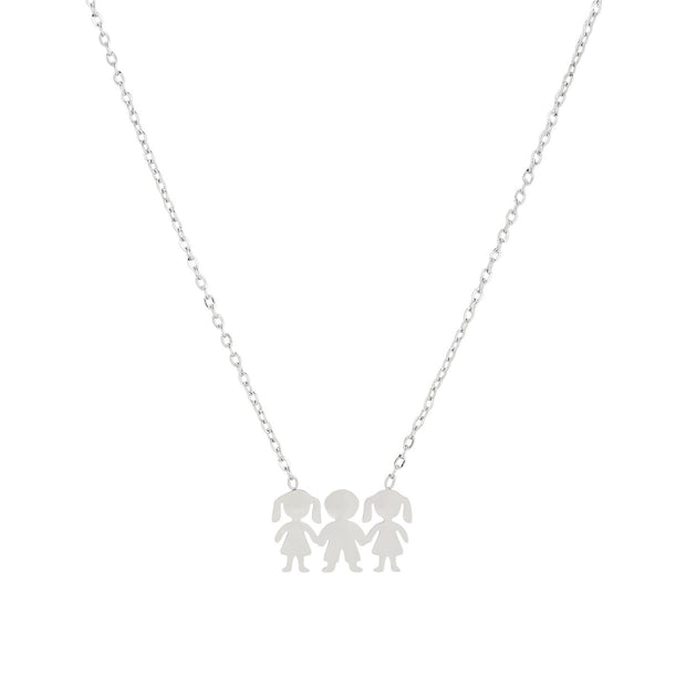 Collier Delicate deux filles et un garçon
