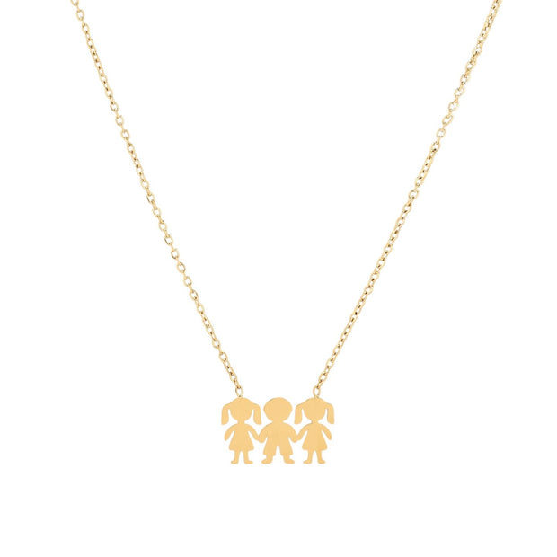 Collier Delicate deux filles et un garçon