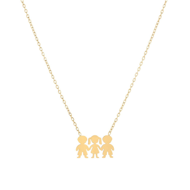 Collier Delicate deux garçons et une fille