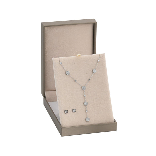 Ensemble Collier, Boucle d'oreille Margaridas et Zircons