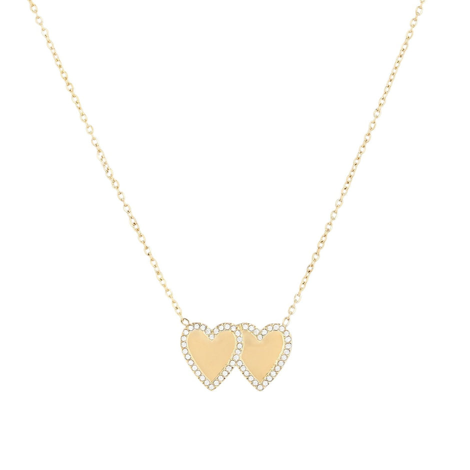 Collier Double Coeur pour gravures