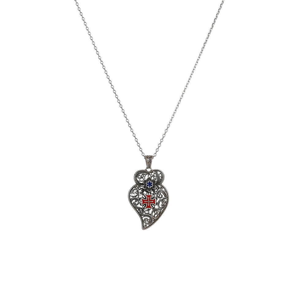 Collier cœur argenté P
