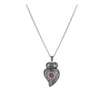 Collier cœur argenté M