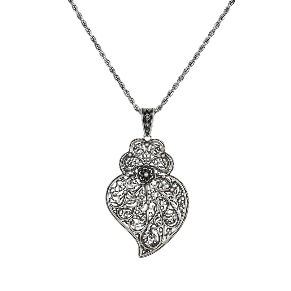 Collier Encantos cœur argenté