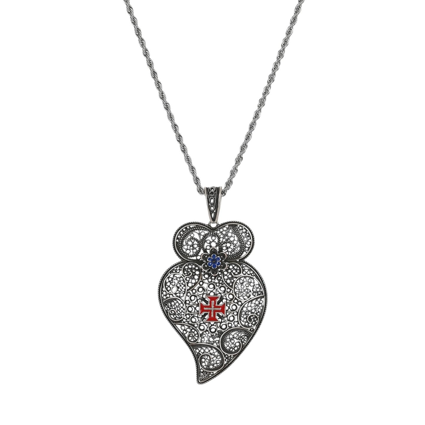 Collier Encantos cœur argenté