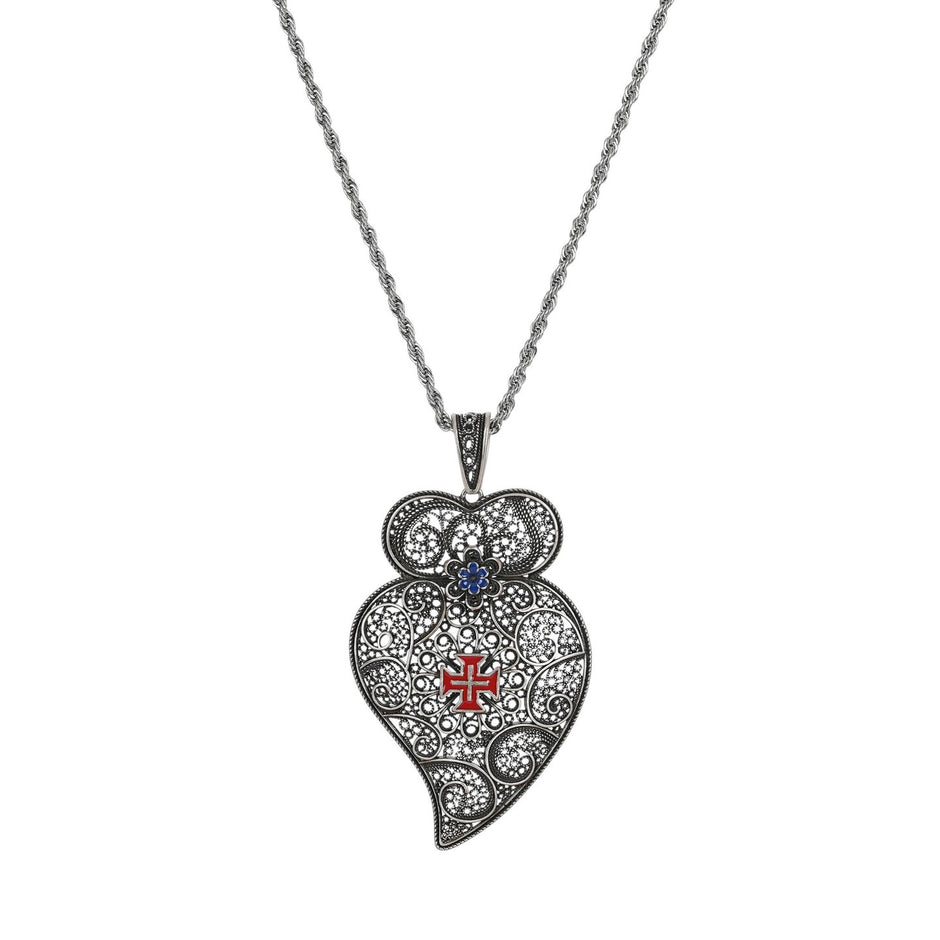Collier Encantos cœur argenté