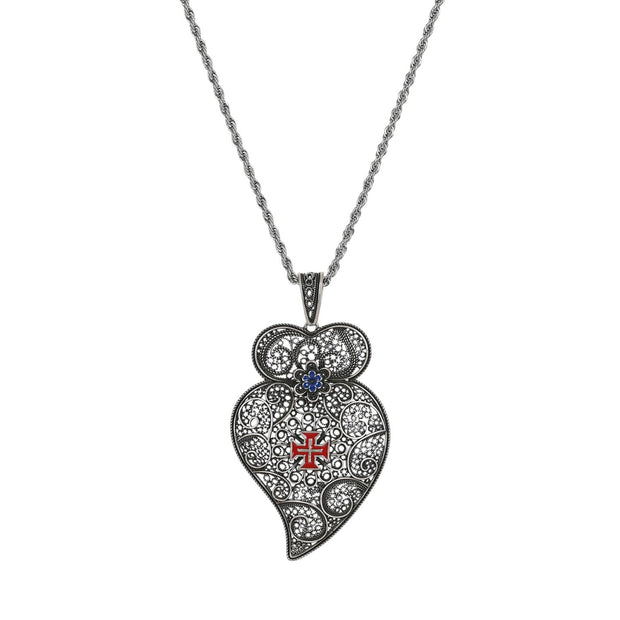 Collier Encantos cœur argenté