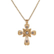 Collier croix bleue