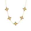 Collier fleur bleue