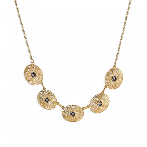 Collier Portugal avec fleur bleue