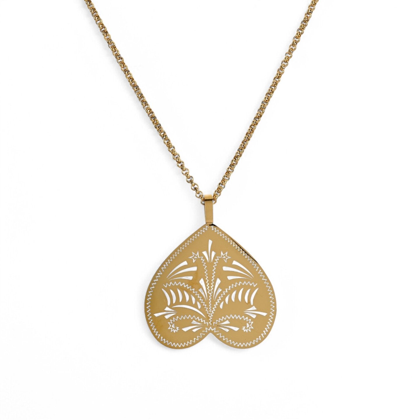 Collier cœur inversé 40 mm