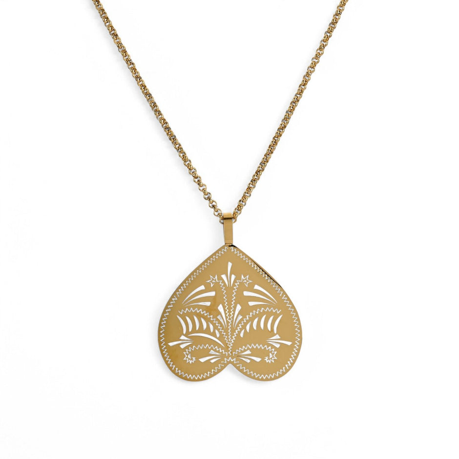 Collier cœur inversé 40 mm