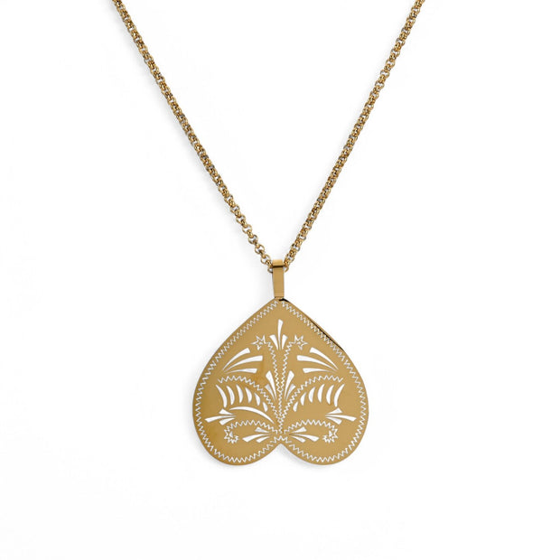 Collier cœur inversé 40 mm