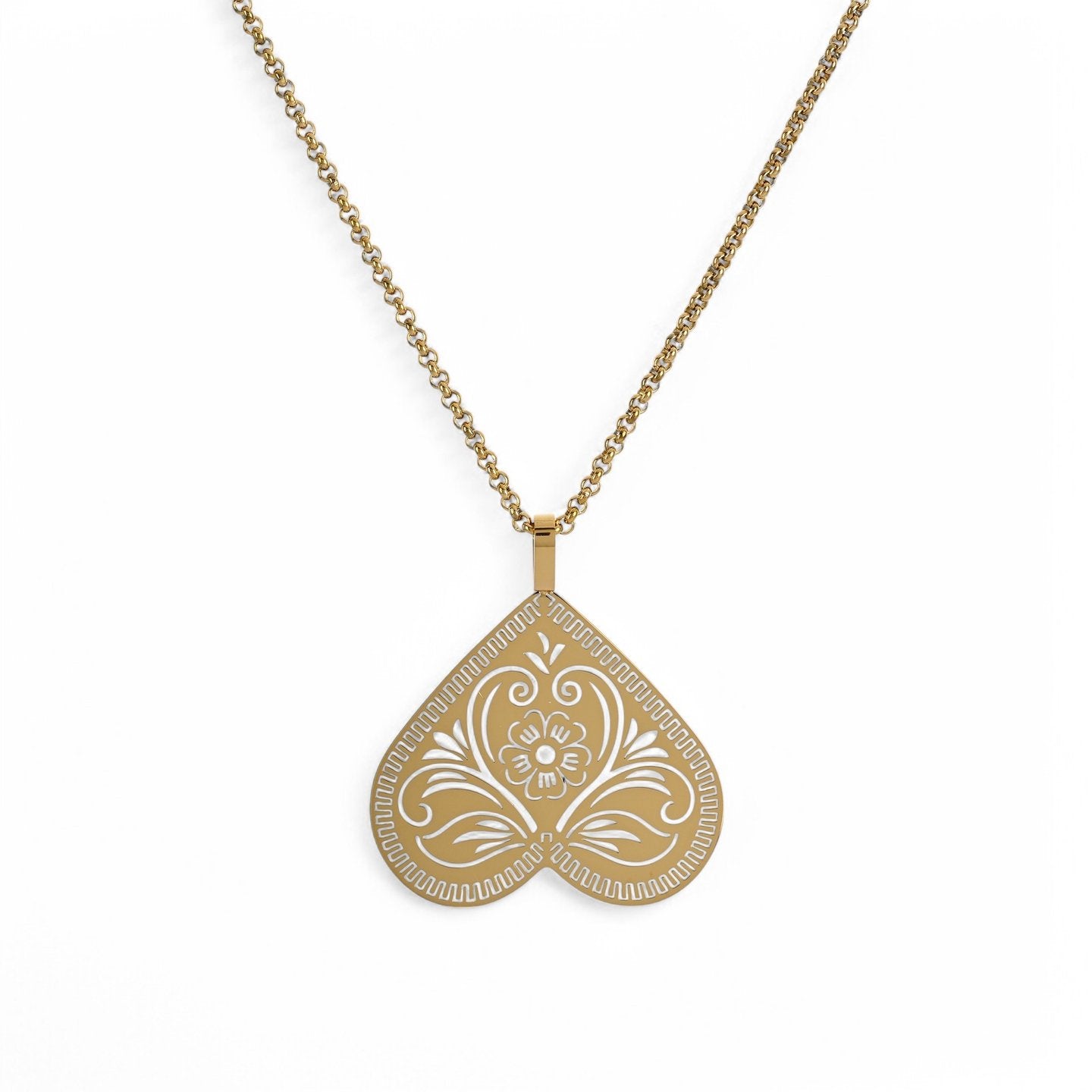 Collier cœur inversé 40 mm