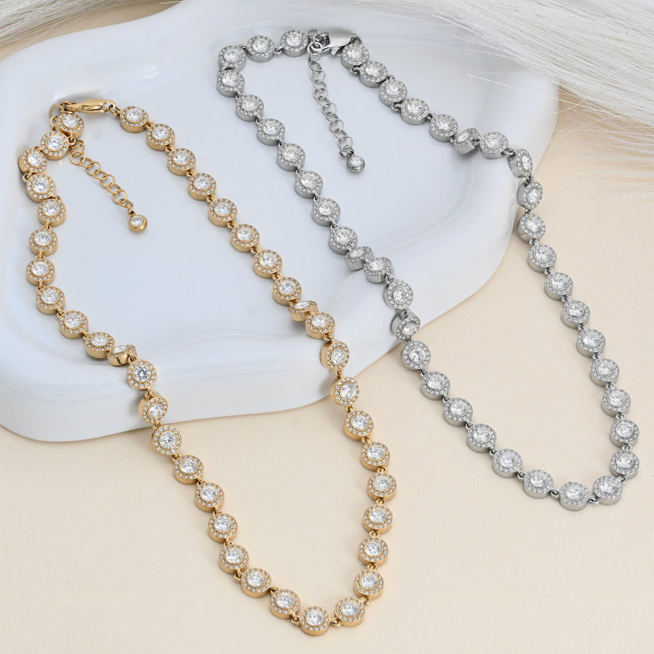 Collier Prestige Zircones Rondes