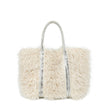 Sac shopper avec fourrure et paillettes